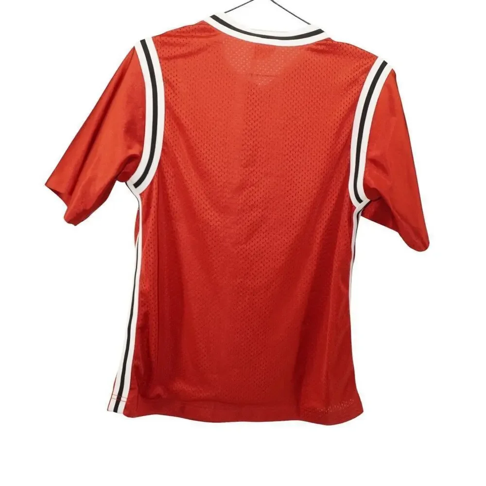 Vintage Y2K Nike Basketball Mesh Jersey Red Youth Medium | Retro Athletic
